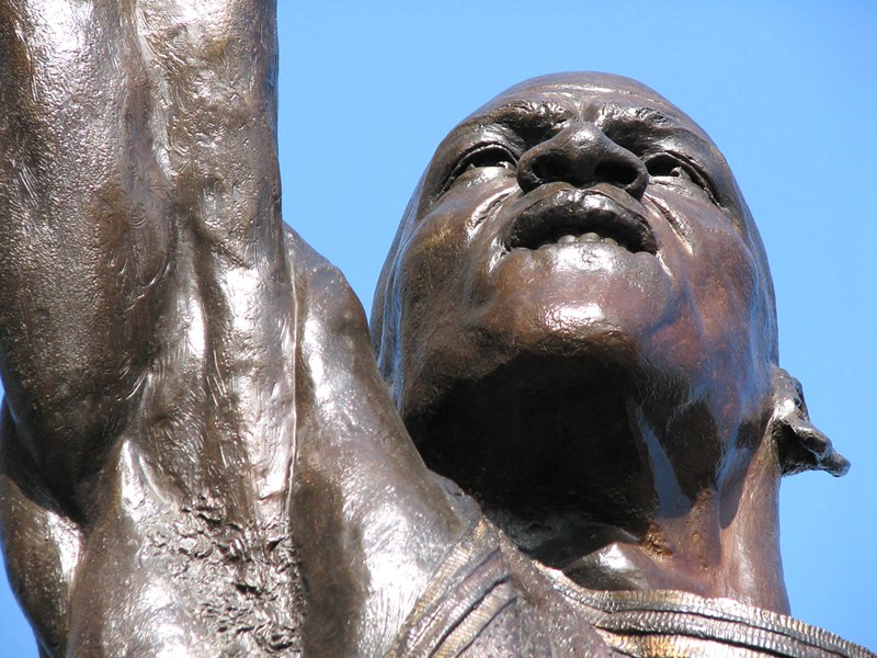 bronze Basketball Player Statue