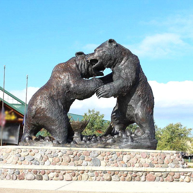 bronze bear statue