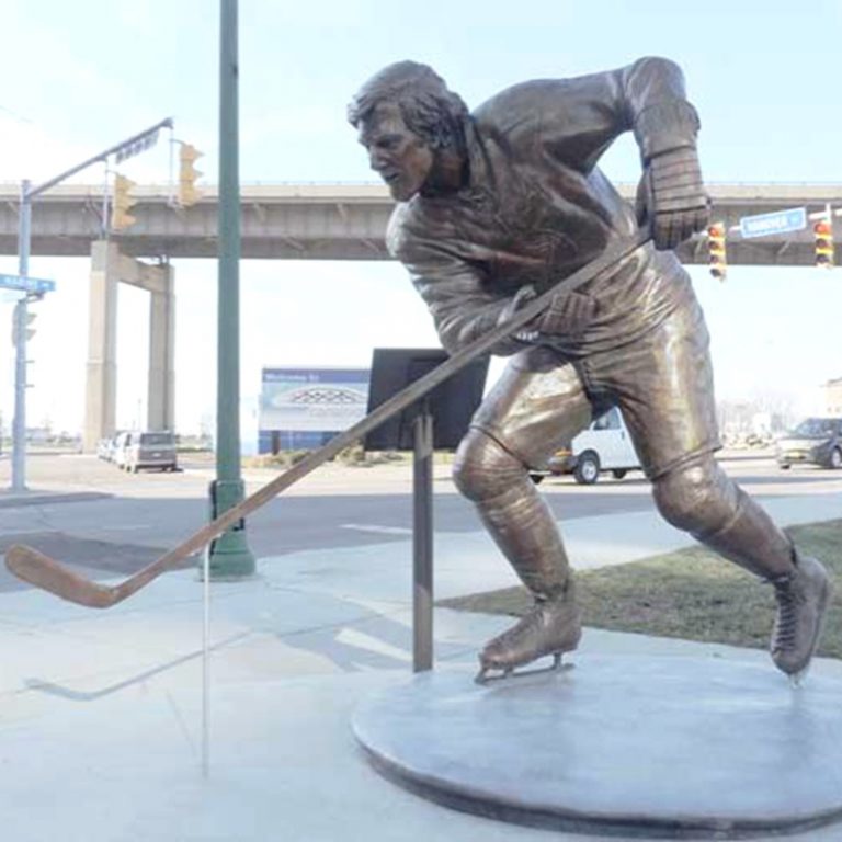 bronze hockey statue