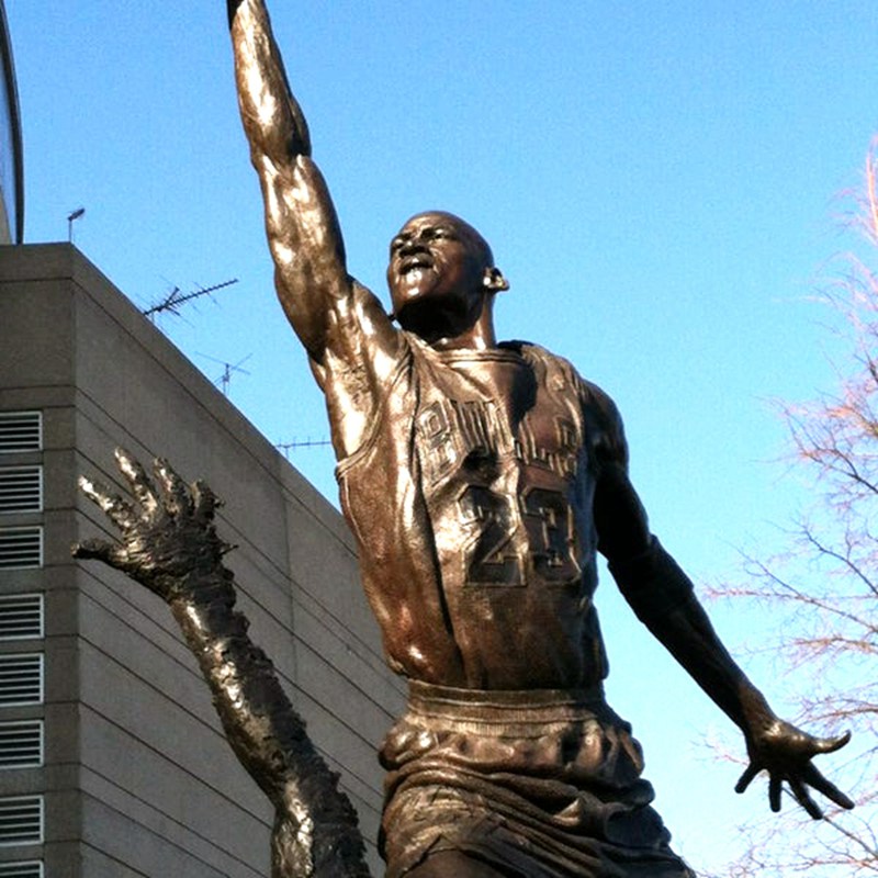 bronze sports man statue