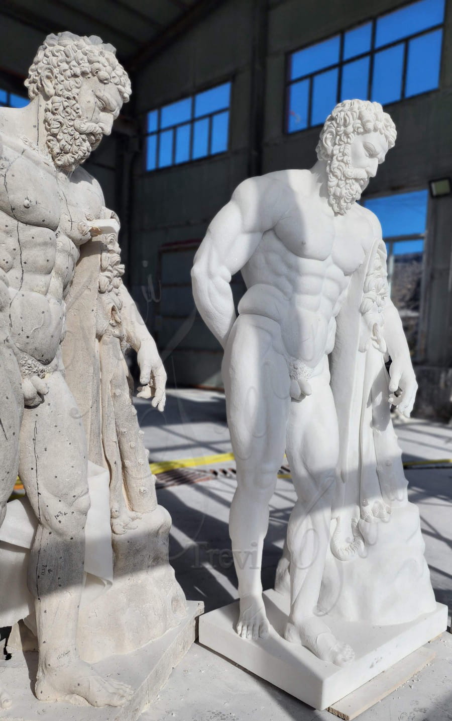 Marble Farnese Hercules Statue Famous Ancient Greek God Art