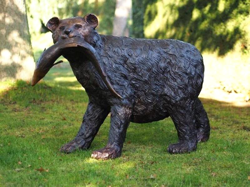 life size bronze bear statue