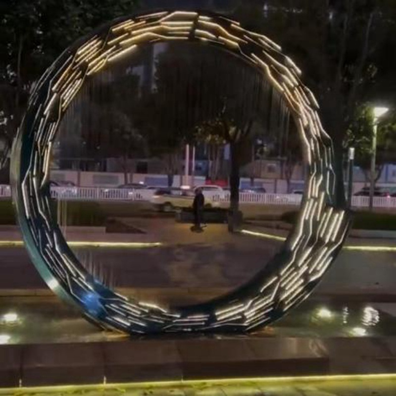 metal Mobius Ring Sculpture