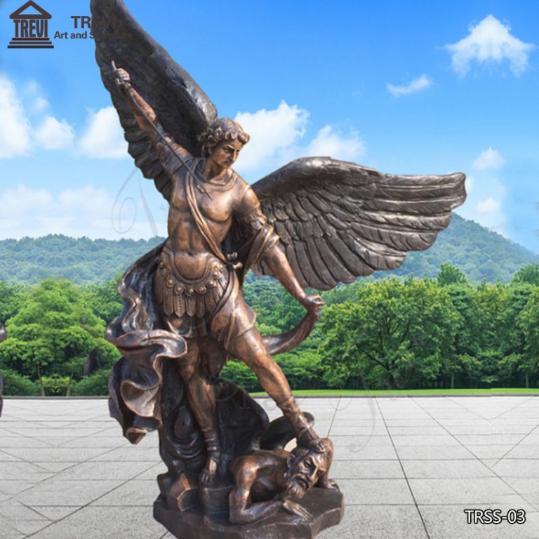 Large Outdoor Famous Bronze Saint Michael Statue for Home for Sale TRSS-03