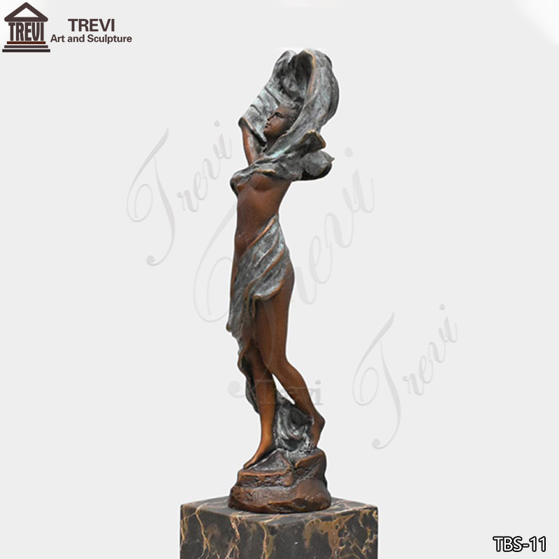 bronze scarf dancer sculpture