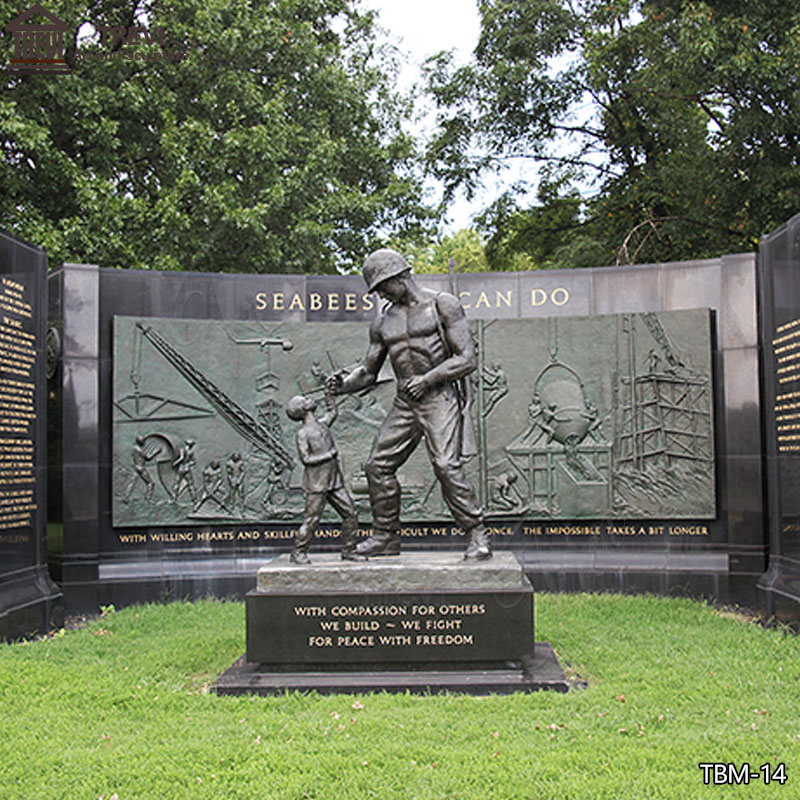 Bronze Soldier Seabee Statue Description