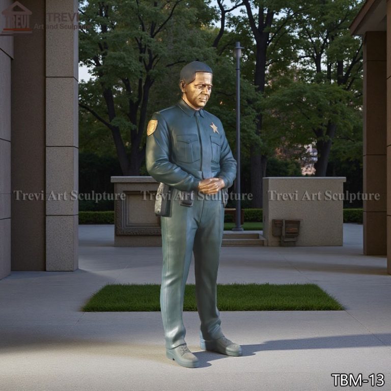 Bronze Police Officer Statue Memorial