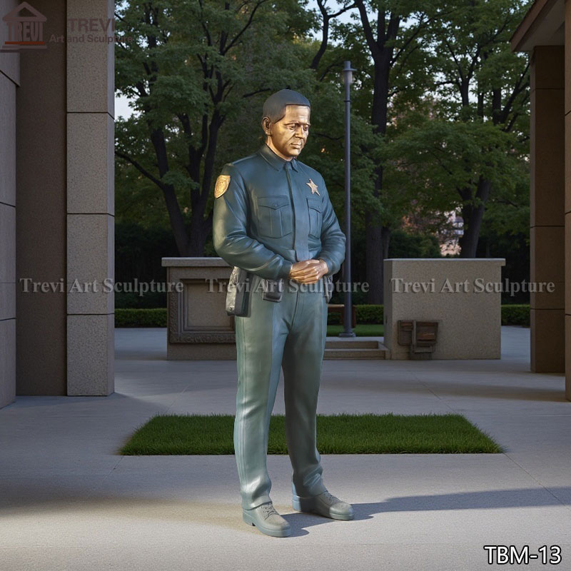 Bronze Police Officer Statue Memorial
