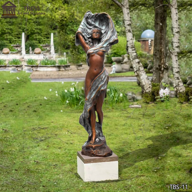 Life-Size Bronze Sculpture of A Scarf Dancer Statue