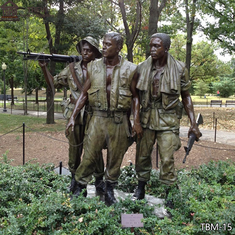 Bronze Vietnam Veteran Statue Three Soldiers for Sale