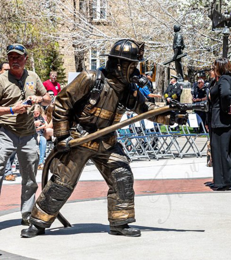 Bronze Firefighter Statues