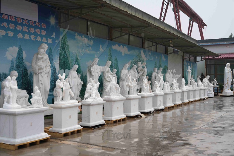 Marble Jesus Crucifix Statue