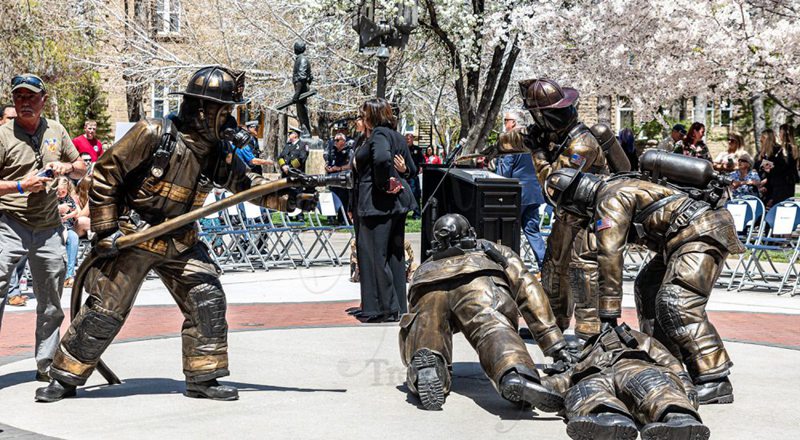 Bronze Firefighter Statues Description