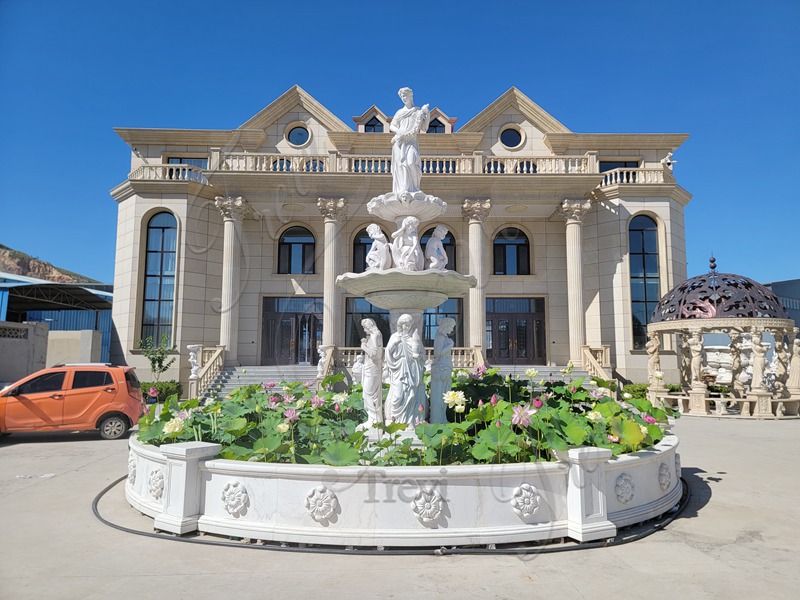 Large Marble Statue Fountain Description