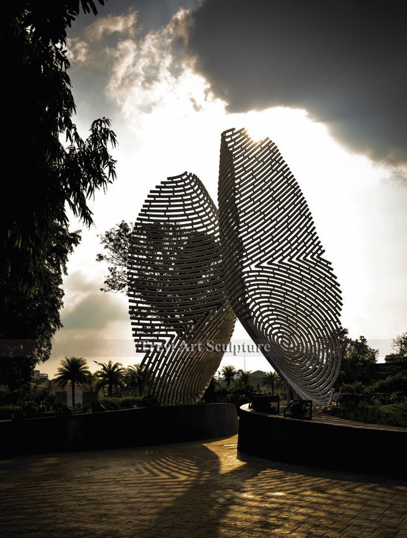 stainless steel fingerprint sculpture