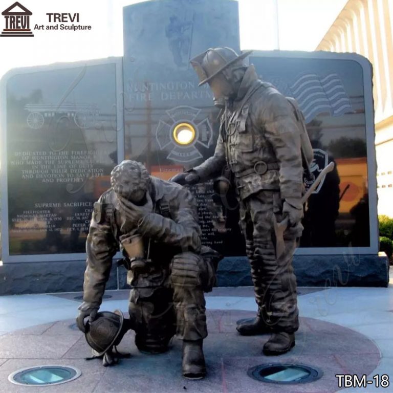 Life Size Kneeling Firefighter Memorial Statues for Sale China Supplier