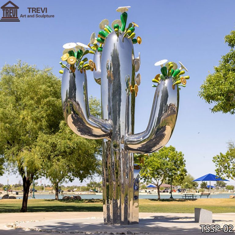Large Outdoor Metal Cactus Sculptures Modern Decoration for Sale TSSP-02 trevistatue