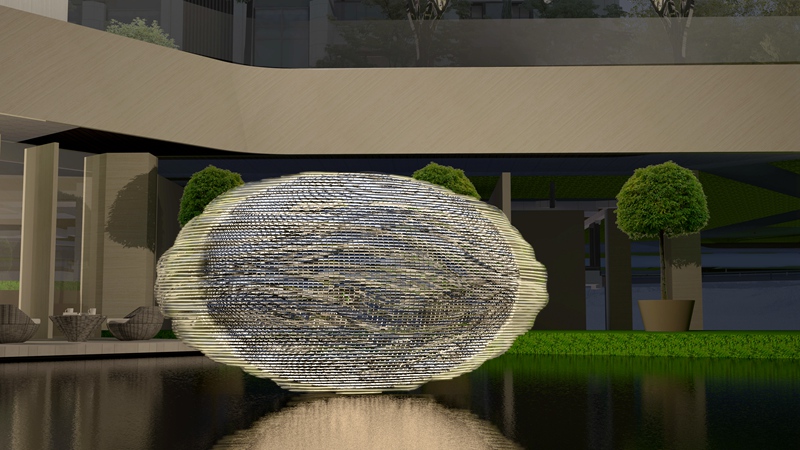 Lighting Art Spherical Sculpture Description