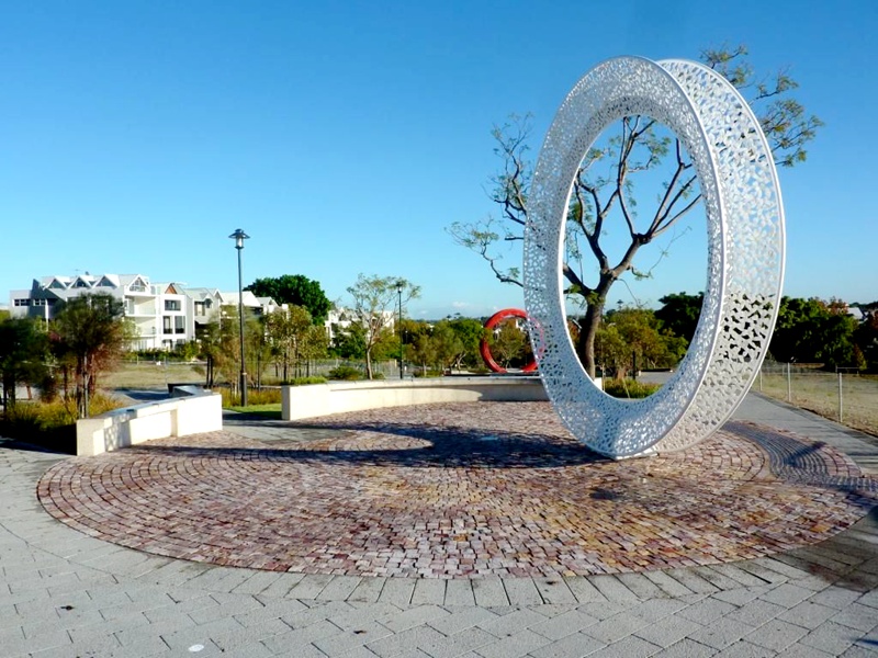 Butterfly Adds Beauty to Circle Sculpture