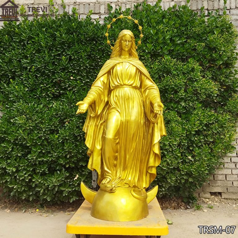 Life-Size-Golden-Bronze-Virgin-Mary-Statue-for-Sale