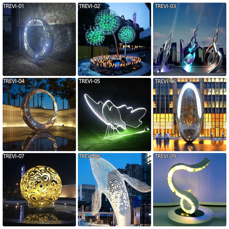 Different Designs of Metal Lighting Sculpture