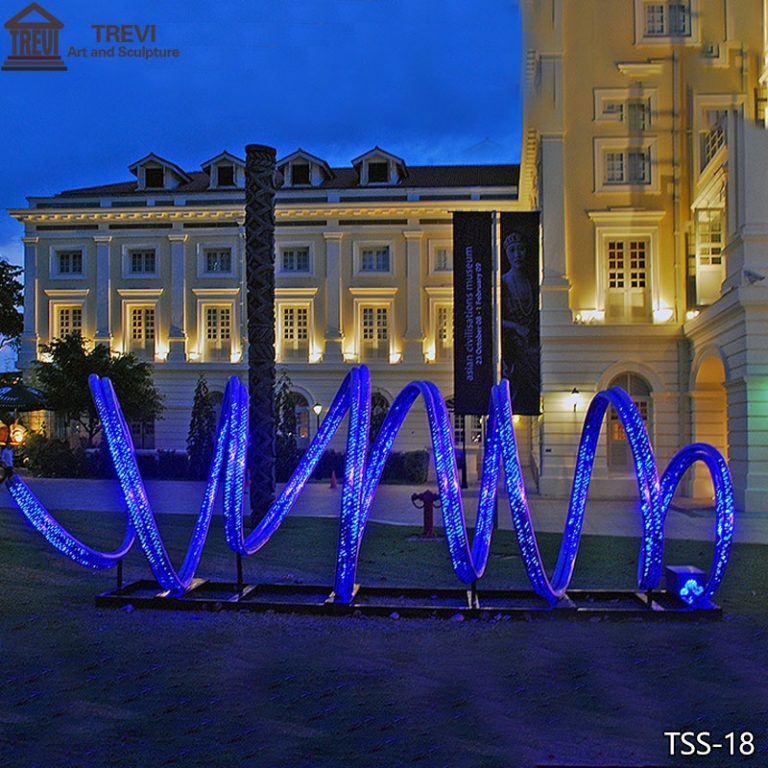 Outdoor Metal Light Spiral Sculpture Hotel Outdoor Decor for Sale TSS-18