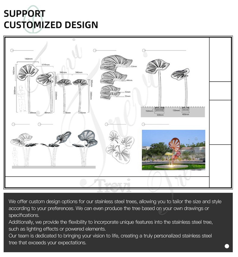 Accept Metal Tree Sculpture Customization