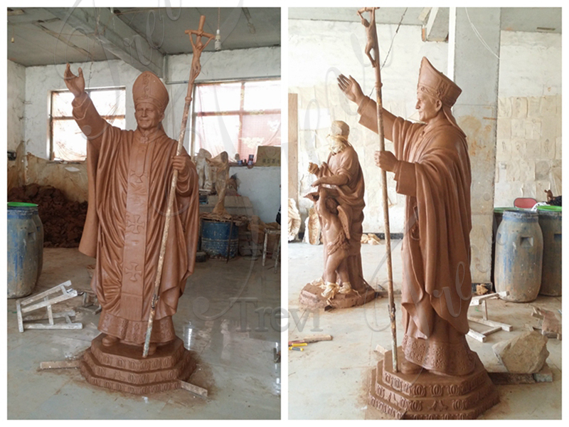 Life Size Pope John Paul II Bronze Sculpture 1