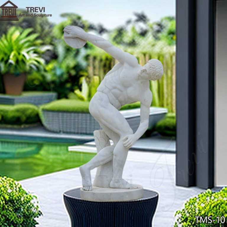 Life-Size-the-Discus-Thrower-Marble-Statue-Outdoor-for-Sale