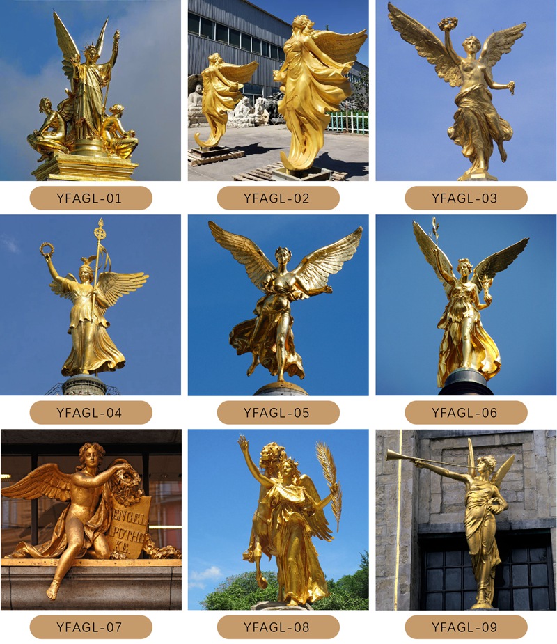 more bronze angel statues