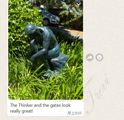 Bronze Thinker Statue trevi4