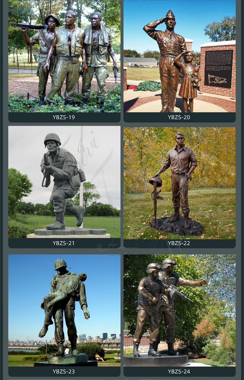 More bronzeMilitary Statue Options