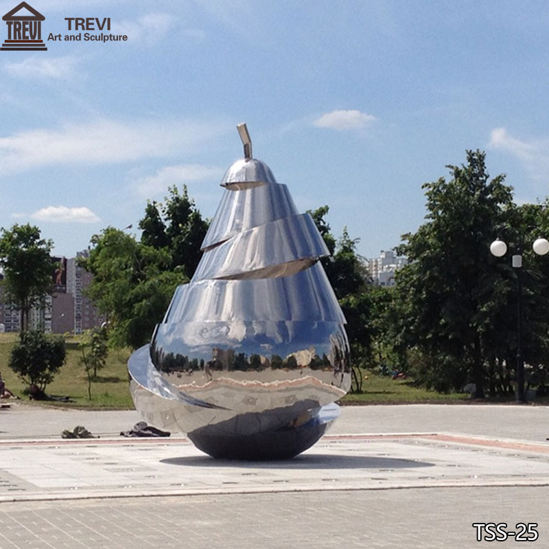 Shiny-Pear-Reflective-Sculpture-Large-Public-Art-Installation3