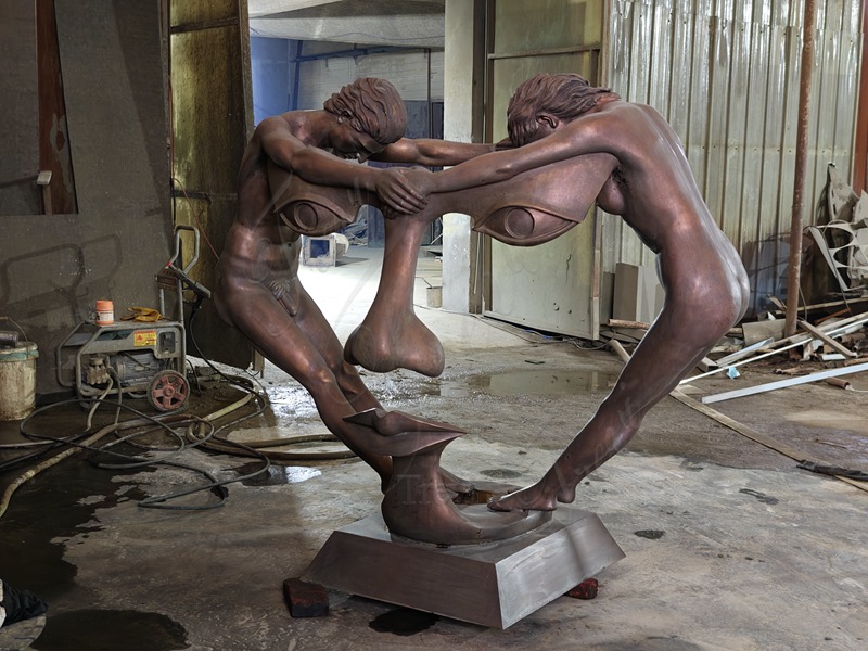 bronze heart sculpture
