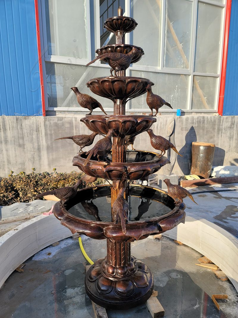 Antique Bronze Bird Bath Fountain