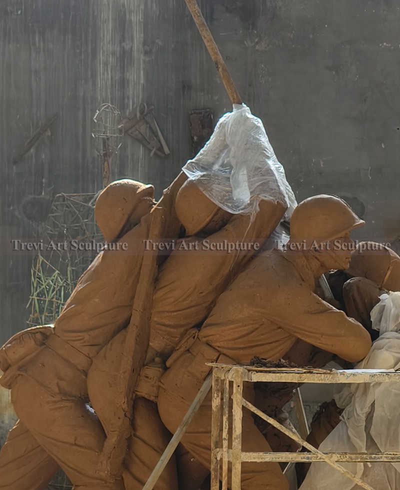 Marine Corps War Memorial clay model details