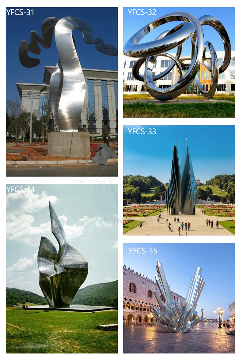 More Large Abstract Metal Sculpture