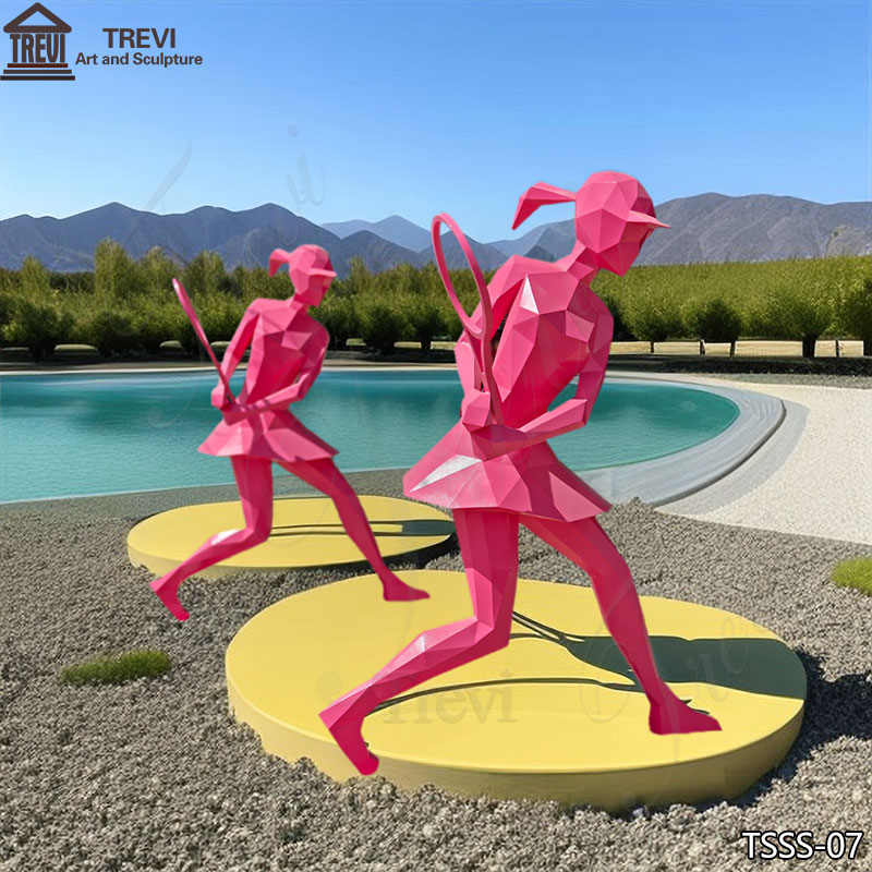 Outdoor-Geometric-Tennis-Player-Statue-Modern-Stainless-Steel-Art-2