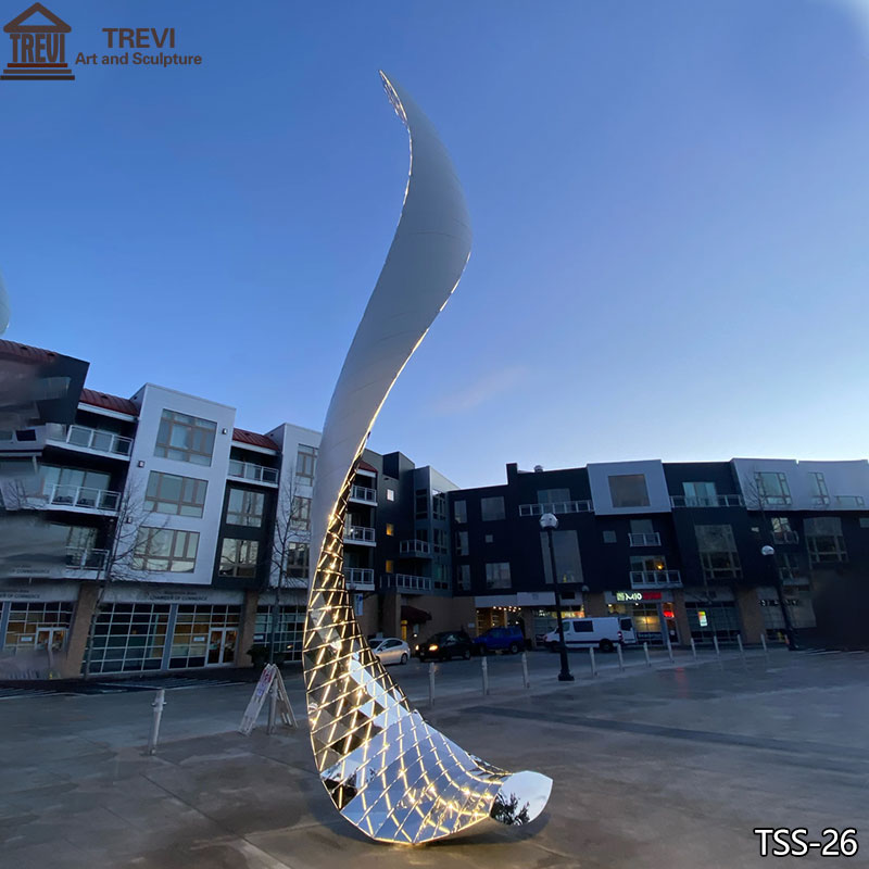 Outdoor-Large-Abstract-Metal-Sculpture-Helix-Design-for-Sale