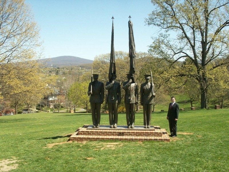 bronze military air force statue