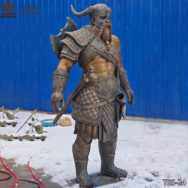 Outdoor-Bronze-Life-Size-Viking-Statue-for-Sale-Western-Art-Decor