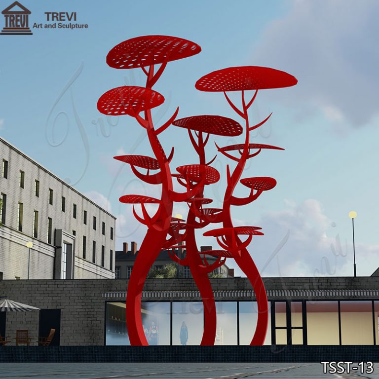 Red-metal-tree-sculpture-outdoor-1