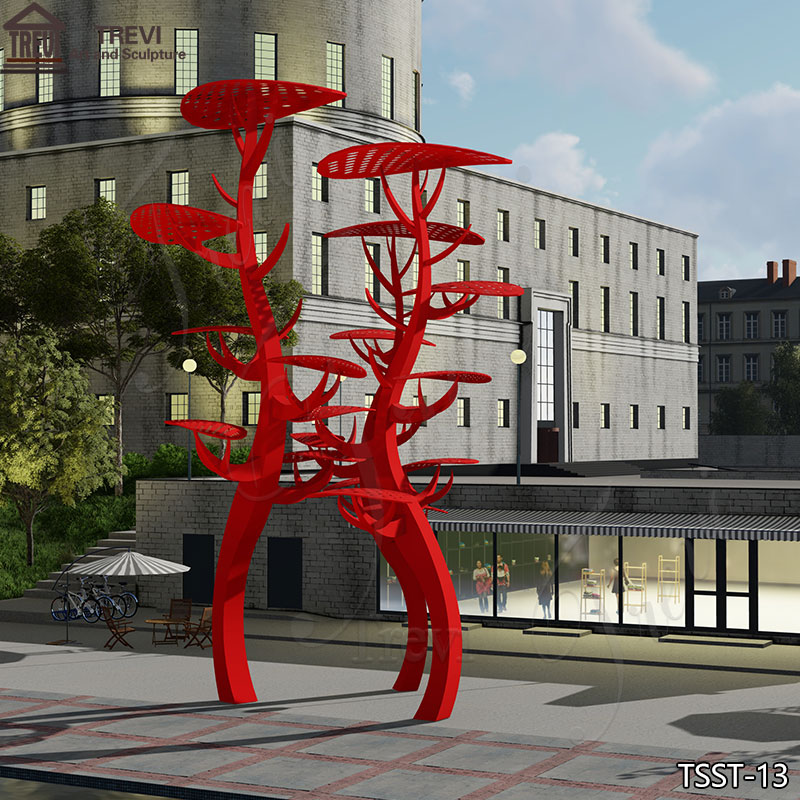Red-metal-tree-sculpture-outdoor-4