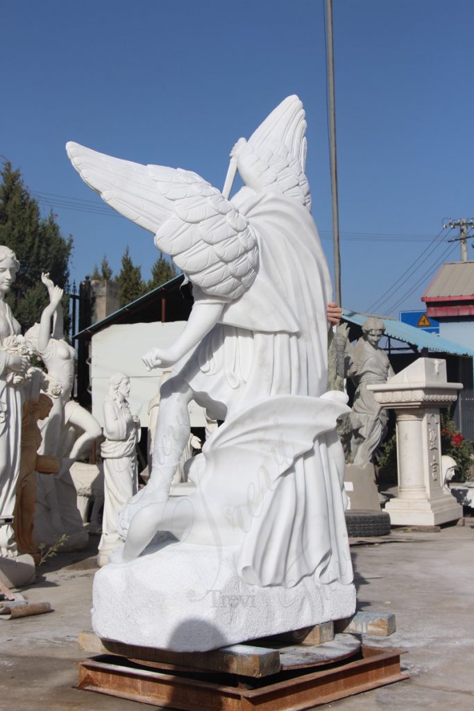 marble St. Michael statue 5