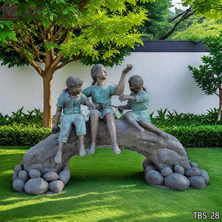 Bronze Children sculpture