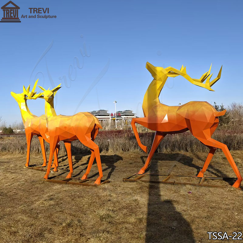 Life-Size-Colorful-Geometric-Deer-Sculpture-3