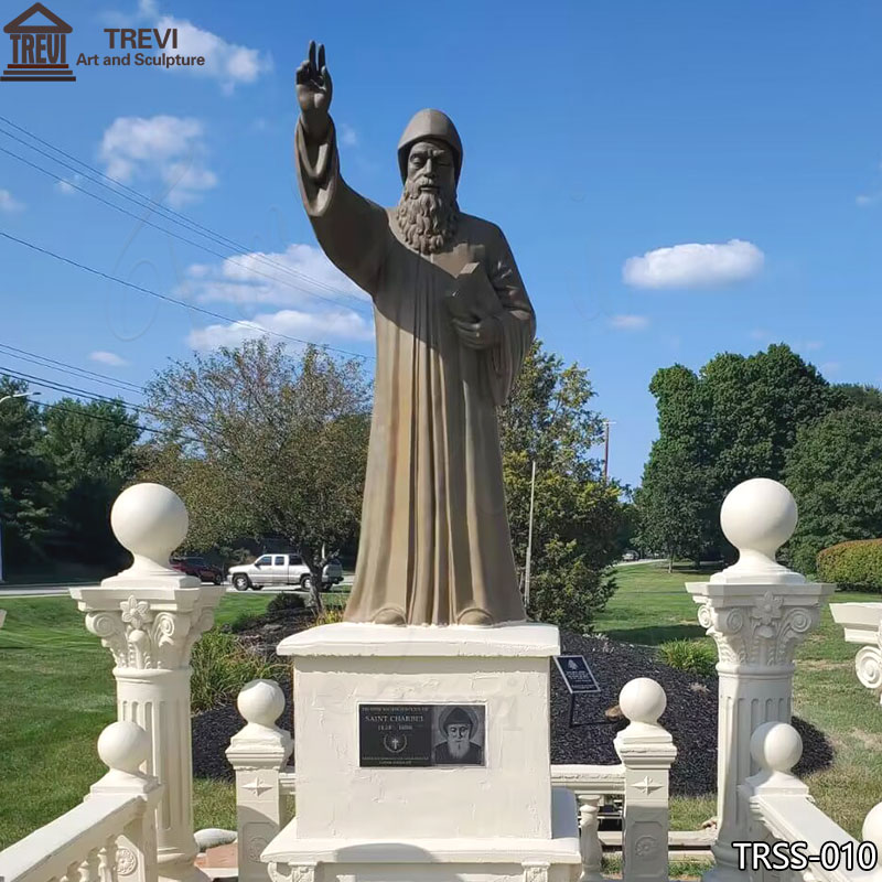 Outdoor Bronze St Charbel Statue
