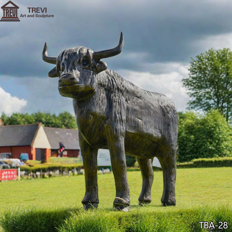 life size highland cow statue