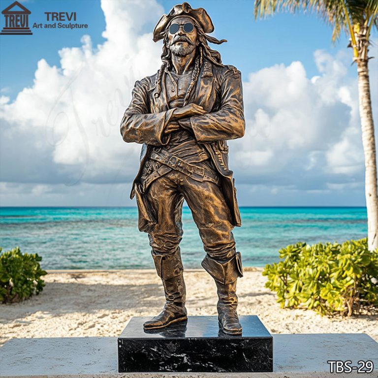 Bronze Life Size Pirate sculpture