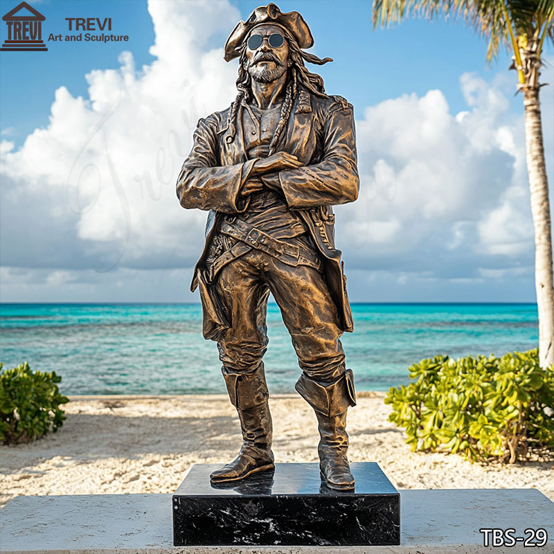 Bronze Life Size Pirate sculpture